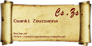 Csanki Zsuzsanna névjegykártya